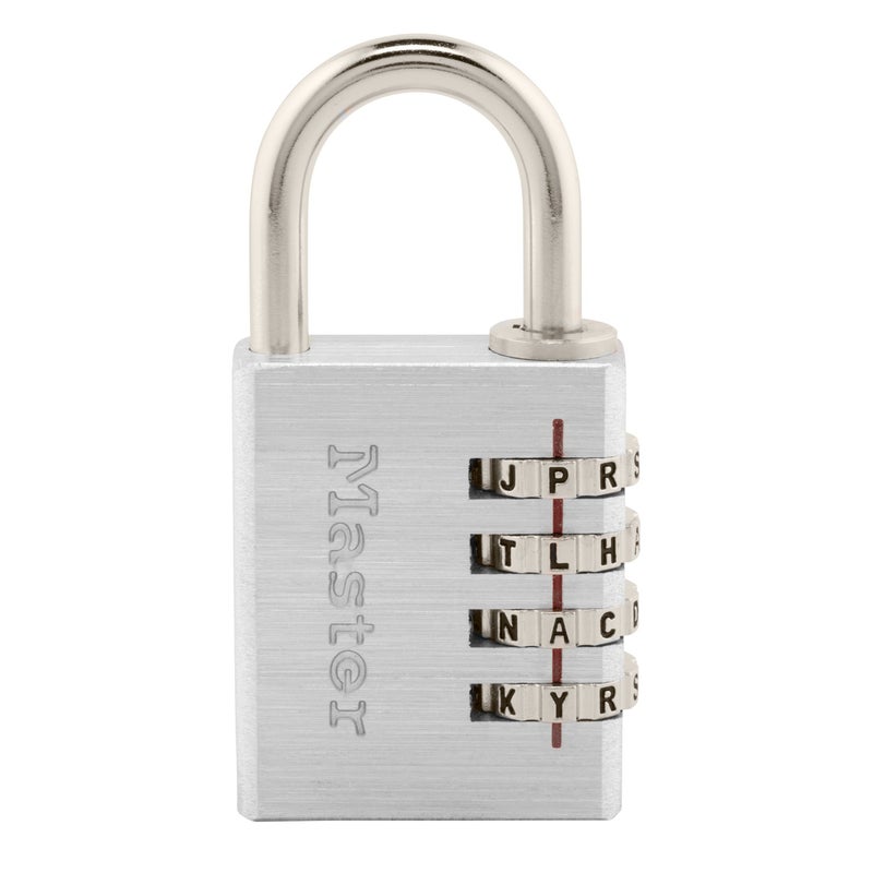Master Lock 643DWD Set Your Own Word Combination Lock 1-9/16 in. Wide Silver - Image 1